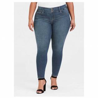 plus size angel elastic denim pants