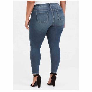 plus size angel elastic denim pants