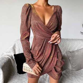 instahot-v-neck-sexy-bright-silk-packaged-hip-gown