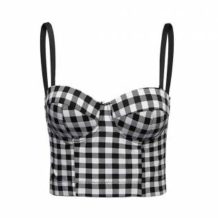 check corset camisole for women
