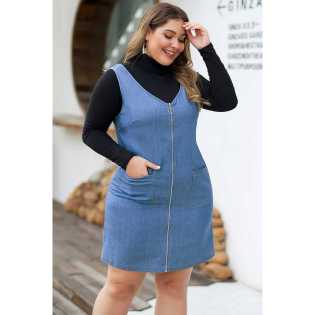 plus size angels denim dress