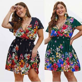 plus size angels short sleeve dress
