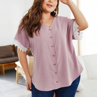 plus size angels short sleeve shirt