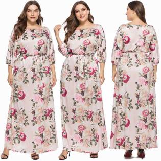 plus size angels  floral maxi dress