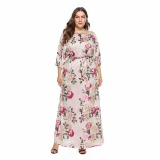 plus size angels  floral maxi dress