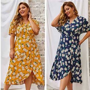 plus size angels  vintage flower dress