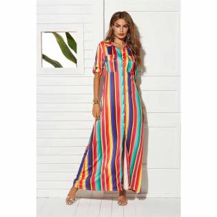 ladies casual summer long dress