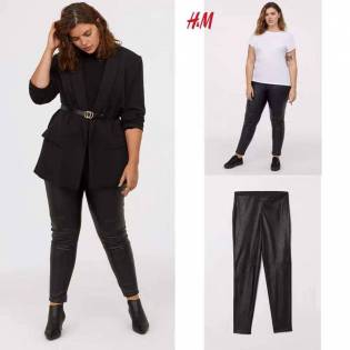 h&m plus size angels leather pants