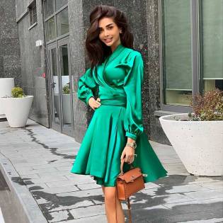 instahot silk satin dress