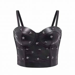 ladies leather corset camisole