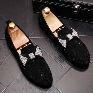 men's rhinestone casual footwear