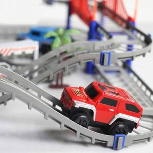 kiddies off-road car track assembly