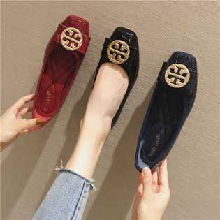 elegant leather flat shoes