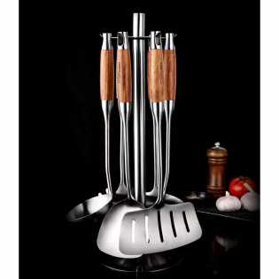 german wooden handle stainless steel spatula