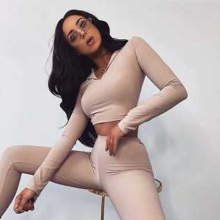 instahot ladies European fashion two-piece suit