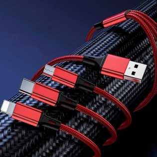 3in1 android type-c apple quality charging cable