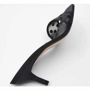 zara summer polka dot mesh heels