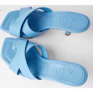 zara Spain leather women's heels