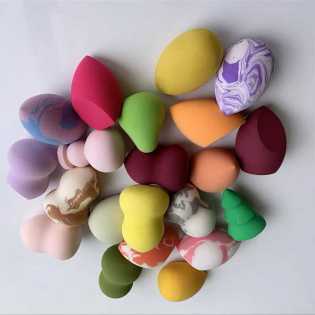 multicolor 10pieces tender makeup puff sponge