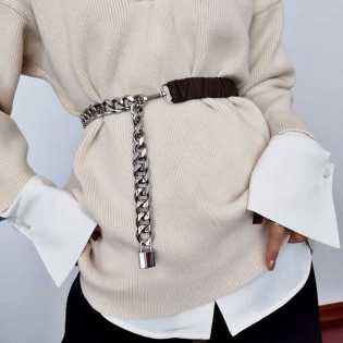 street fashion chain stitch belt