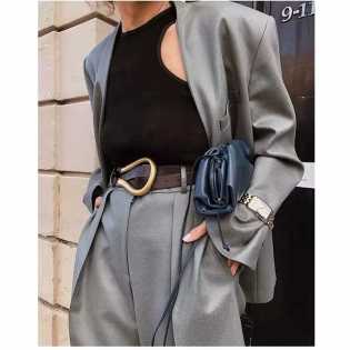 niche trendy horse buckle u-shaped belt