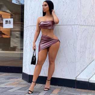 inns leather sexy summer party dress