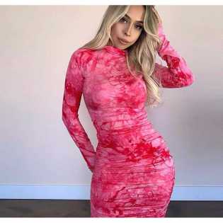 european summer round neck dress