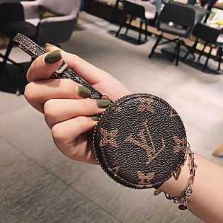 lv luxury leather airpods protective pouch