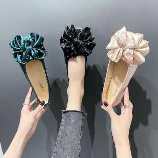 bowknot rhinestone fashion flat shoes