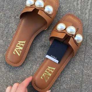 299 zara beaded summer flats