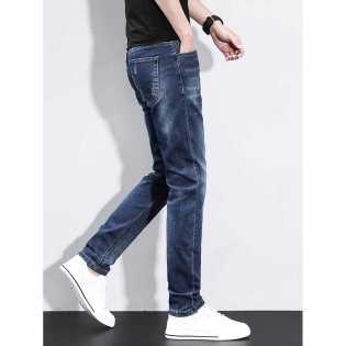 retro men's casual jeans pants