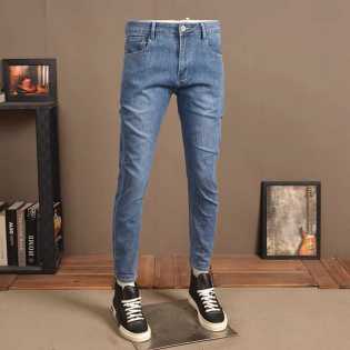 spring and summer blue casual stretchy denim