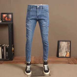 spring and summer blue casual stretchy denim