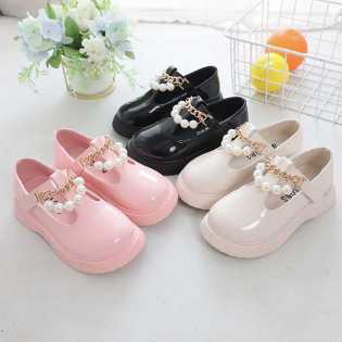 girls korean leather shoes