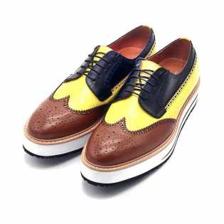 jiniwu patterned derby lace-up shoes