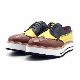 jiniwu patterned derby lace-up shoes