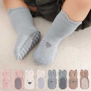 4 pieces soft cotton anti-slip socks