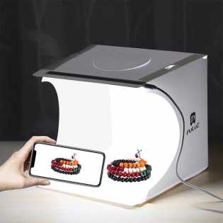 puluz 23cm portable folding LED studio light box