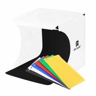 puluz 23cm portable folding LED studio light box