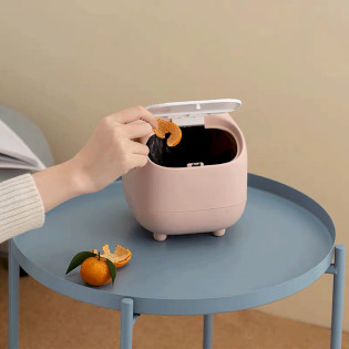 mini portable table top trash bin