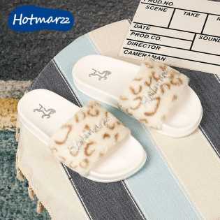 hotmarzz leopard print plush slippers hotmarzz leopard print plush slippers