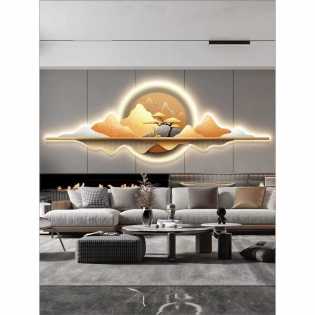 luxury led light emitting landscape painting