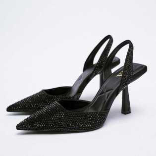 ZA2021 autumn and winter new women's sexy French bright decorative pointed shoes ZA2021 autumn and winter new women's sexy French bright decorative pointed shoes