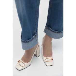 ZA2023 summer new women's patent leather square toe High heels