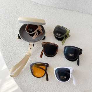 Foldable Children's summer UV protection portable sunshade glasses with storage