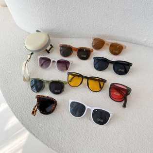 Foldable Children's summer UV protection portable sunshade glasses with storage