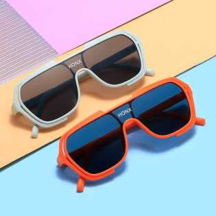 Children's big frame sunglasses UV protection cute handsome baby boys and girls 2025 eyewear trend