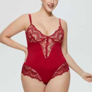 women's bodysuit tight-fitting jumpsuit lace stitching thong jumpsuit suspender jumpsuit top