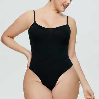 women's triangle jumpsuit threaded V-neck strap bodysuit for women