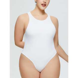 onesie women's large size sleeveless round neck triangle bodysuit